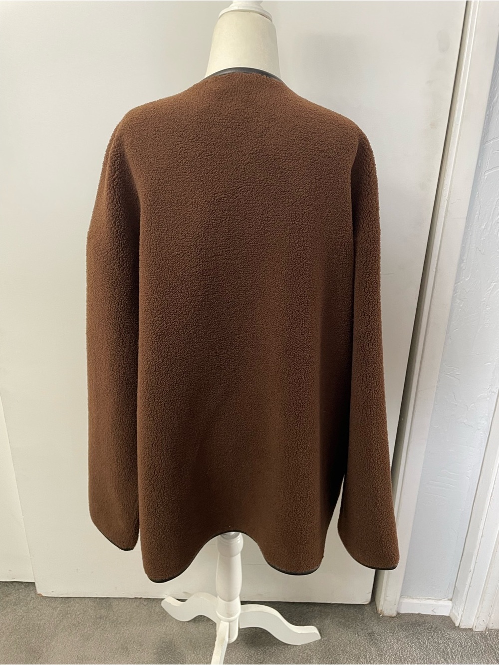 NWT Rebecca Minkoff Brown Shearling Toggle Jacket Size XL - Picture 8 of 11